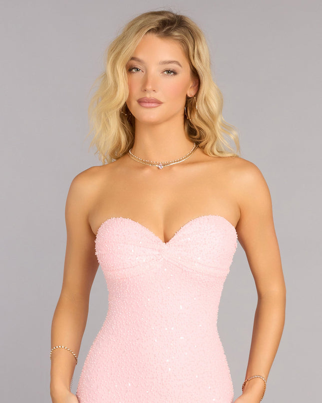 Juliette Strapless Beaded Mini Dress