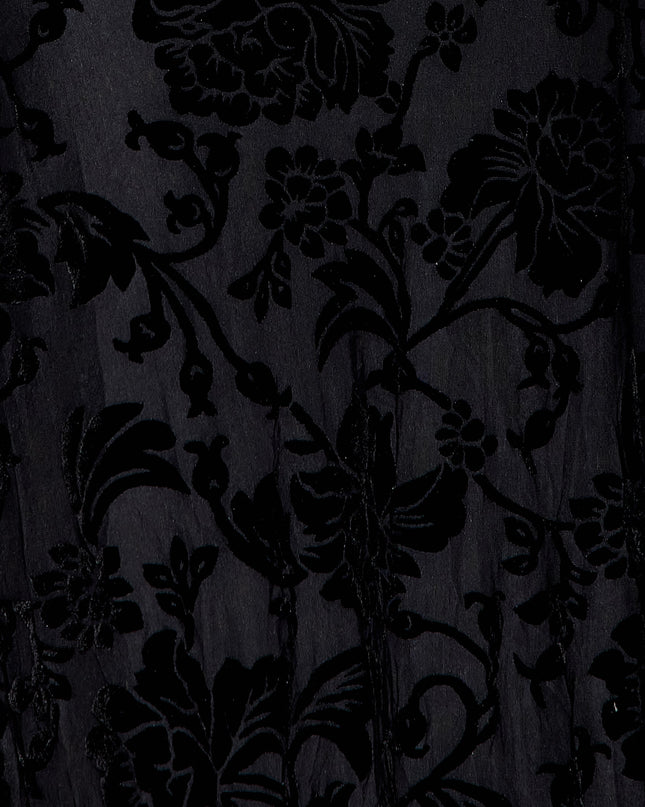 Aileen Floral Velvet Burnout Mermaid Dress