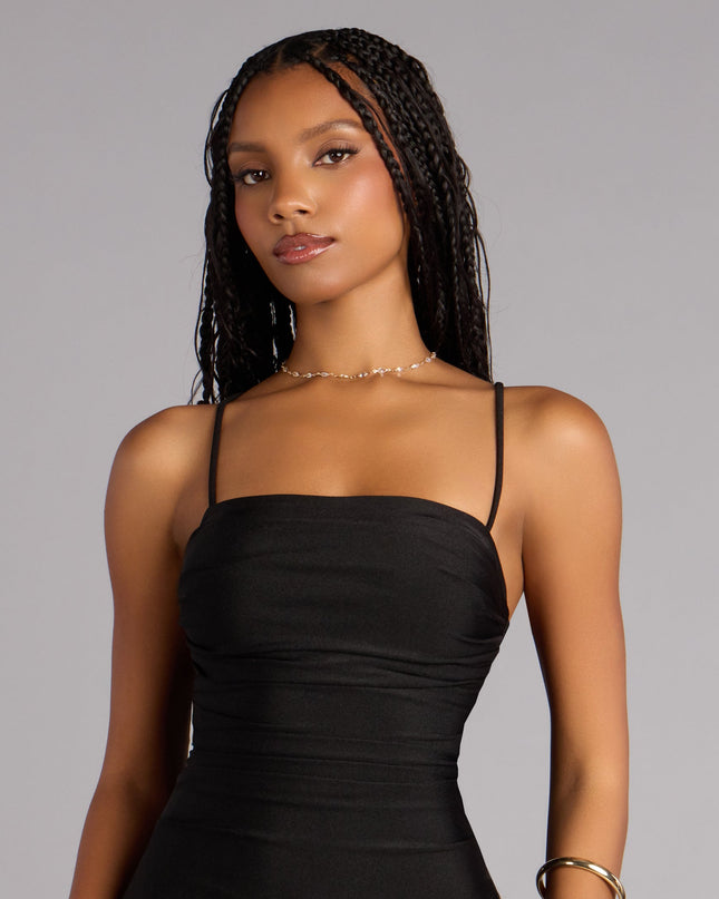 Effortless Confidence Lace-Up A-Line Mini Dress