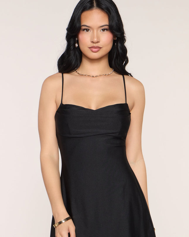 Sleek Sophistication A-Line Pleated Mini Dress