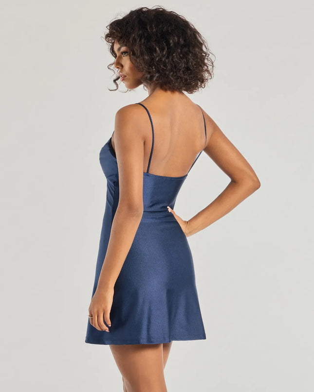 Sleek Sophistication A-Line Pleated Mini Dress
