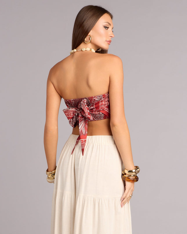 Vintage Heat Satin Paisley Top