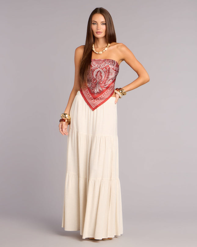 Vintage Heat Satin Paisley Top