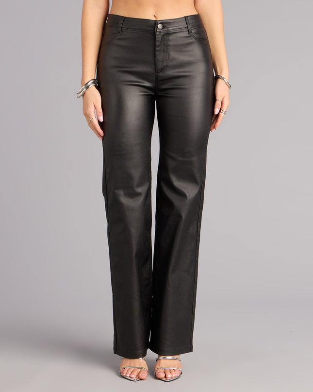 Walking The Walk Faux Leather Straight Leg Pants