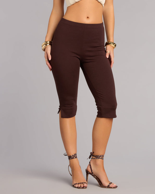 Forever On Trend High Rise Ponte Capri Pants