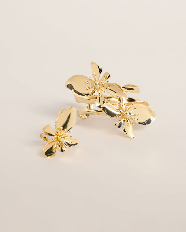Bloom Together Floral Ring And Bracelet Set