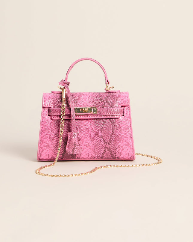 Little Luxe Twist Lock Mini Satchel Bag