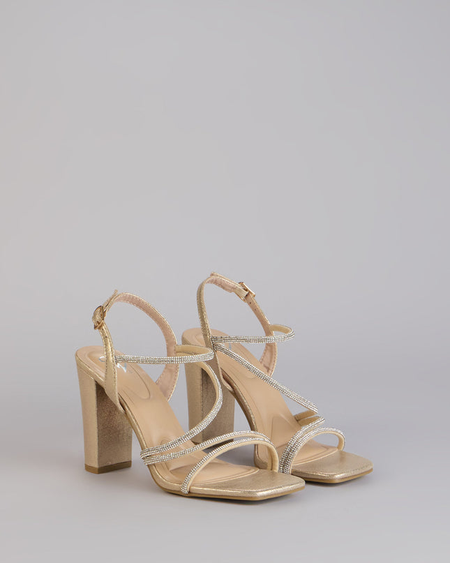 Dance Floor Dazzle Rhinestone Block Heels