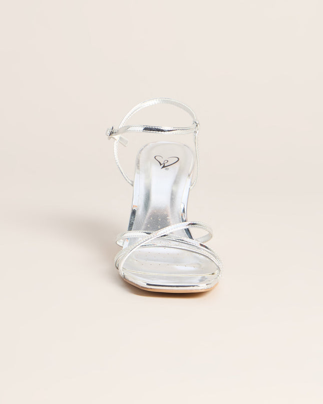 Shine Hour Metallic Strappy Stiletto Heels