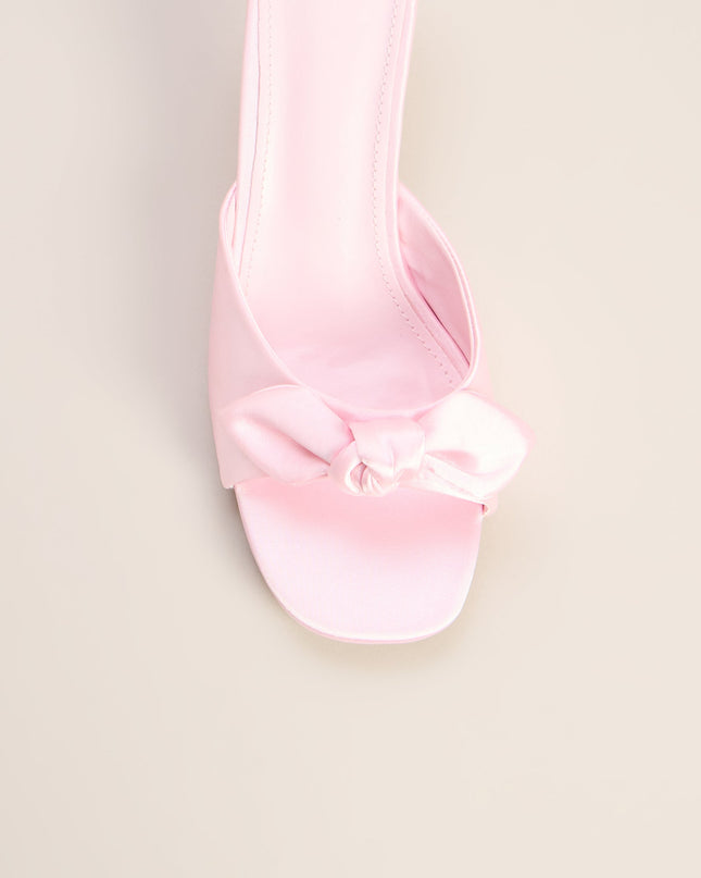 Sweet on You Bow Detail Kitten Heel Mules