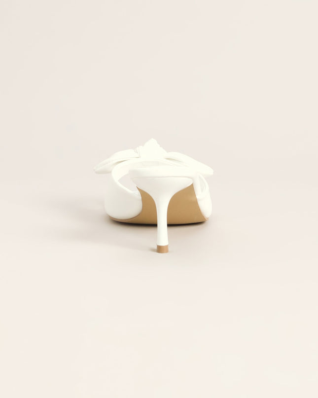 Sweet on You Bow Detail Kitten Heel Mules