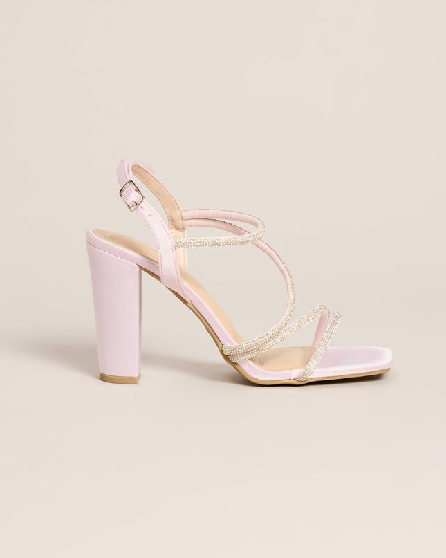 Dance Floor Dazzle Rhinestone Block Heels