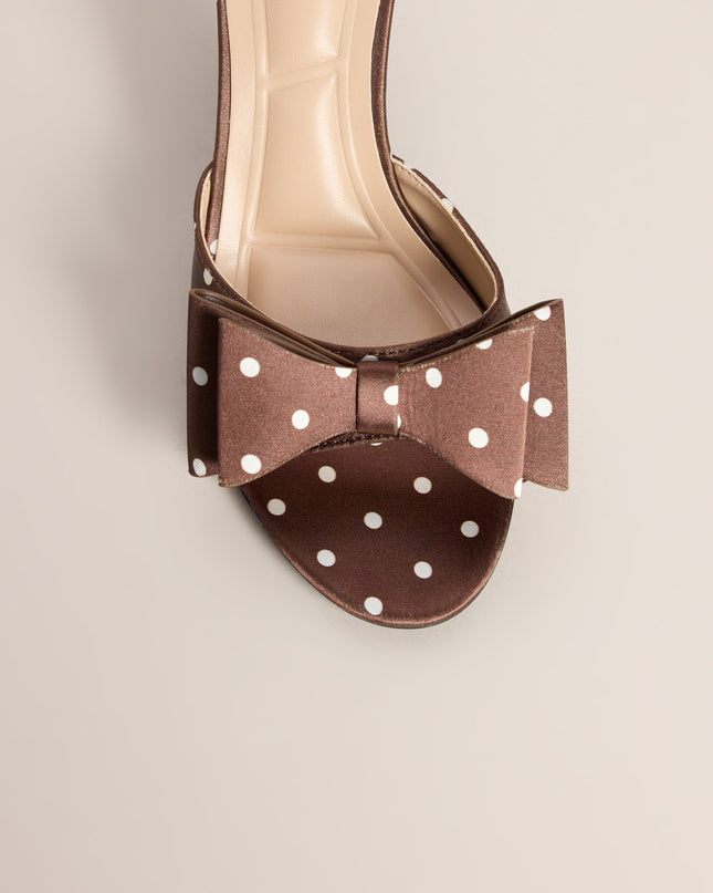 Poised Step Polka Dot Bow Mules