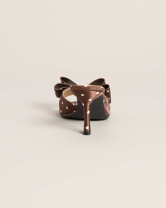 Poised Step Polka Dot Bow Mules