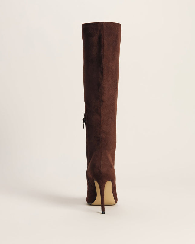 Lace Me Up Suede Stiletto Boots